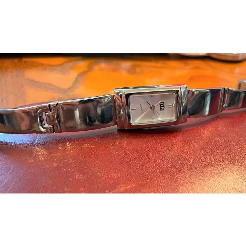 Women's PH Silver Tone  Bracelet Watch, New Battery